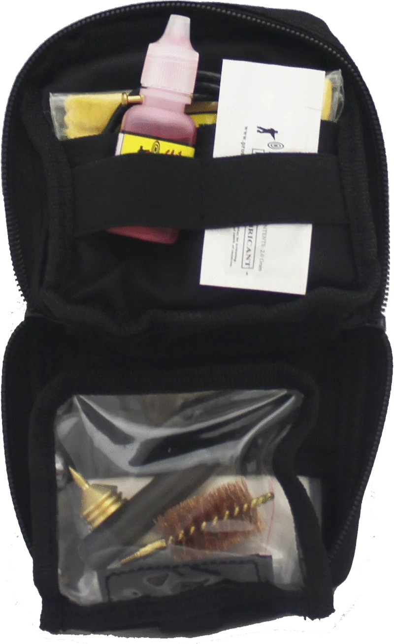 Pro-Shot Tactical 12 Gauge Pull-Through Cleaning Kit in black MOLLE pouch