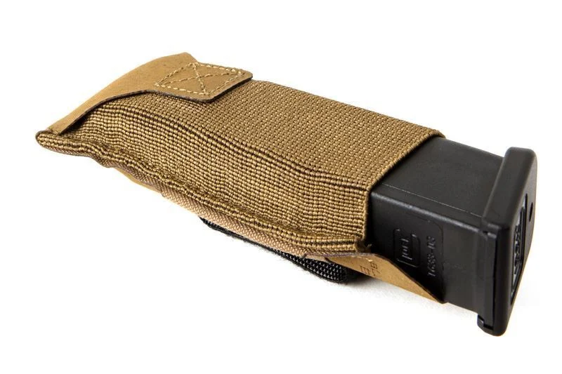 Blue Force Gear Ten-Speed single pistol mag pouch in Coyote Brown, belt-mounted