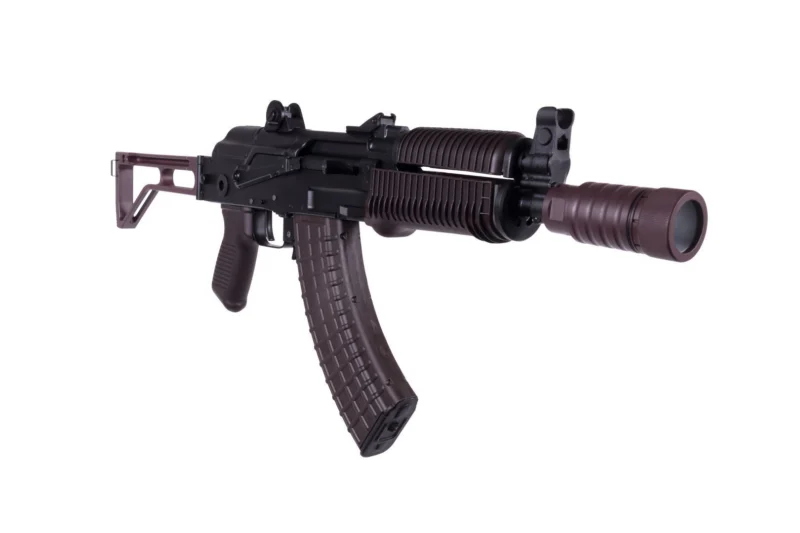 Arsenal AR-M14SF TACT 7.62 x 39mm SBR in plum with right-side folding stock and 8.5in barrel