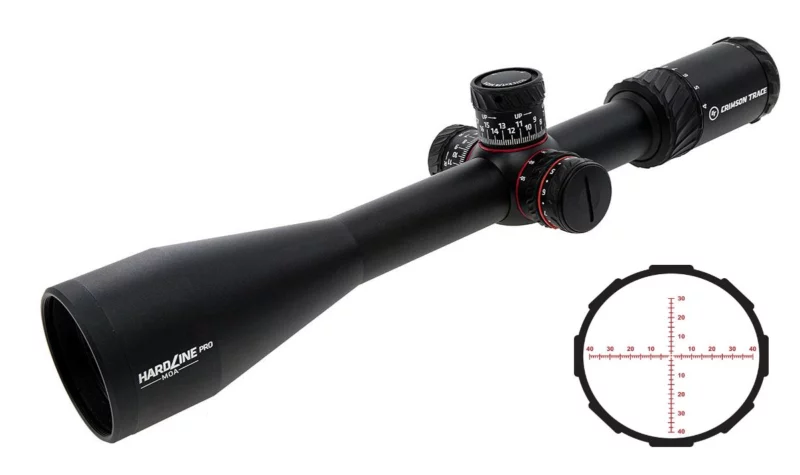 Crimson Trace Hardline Pro 4-16x50mm rifle scope, 30mm tube, MR1-MOA illuminated reticle, black matte