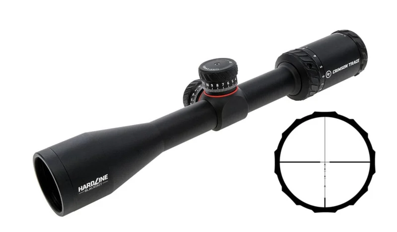 Crimson Trace Hardline 2-7x32 BDC blackout rifle scope side view