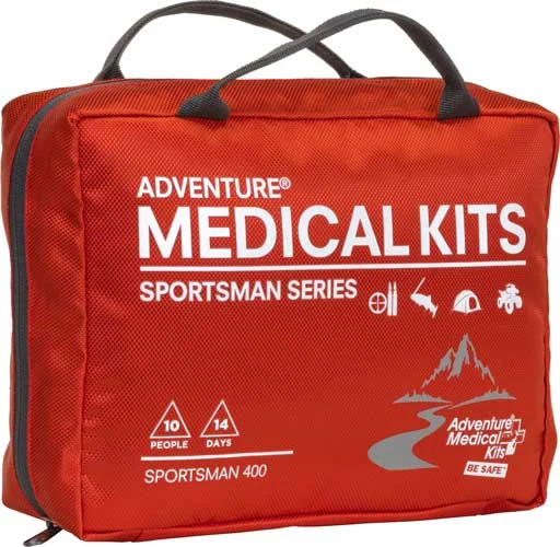 Adventure Medical Kits Sportsman 400 red first aid kit pouch with organized pockets