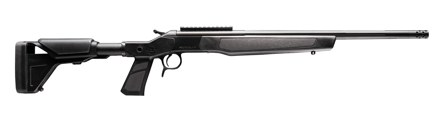 CVA Scout XP .400 Legend rifle 20 inch threaded fluted stainless barrel with graphite black adjustable stock