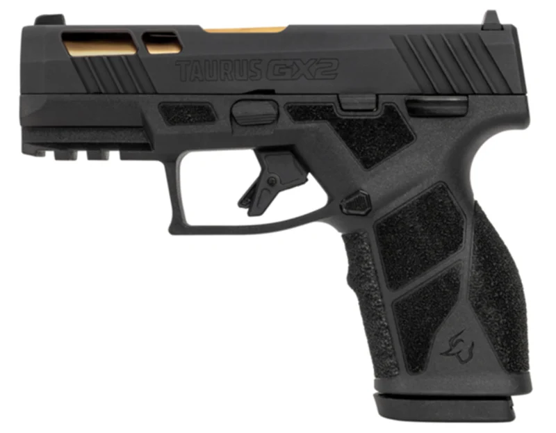 Taurus GX2 9mm pistol with 3.38 in Gold PVD barrel and slide cuts