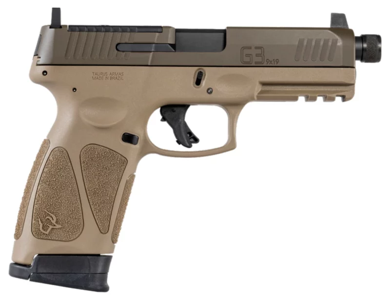 Taurus G3 T.O.R.O. Tactical 9mm 4.5 inch threaded pistol FDE Patriot Brown
