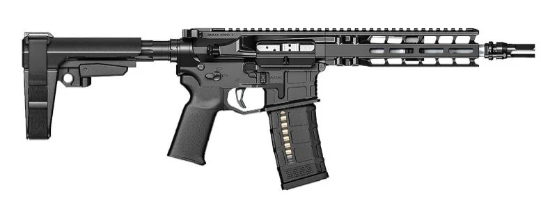 Radian Weapons Model 1 9" .300 Blackout Pistol, Magpul SBA3