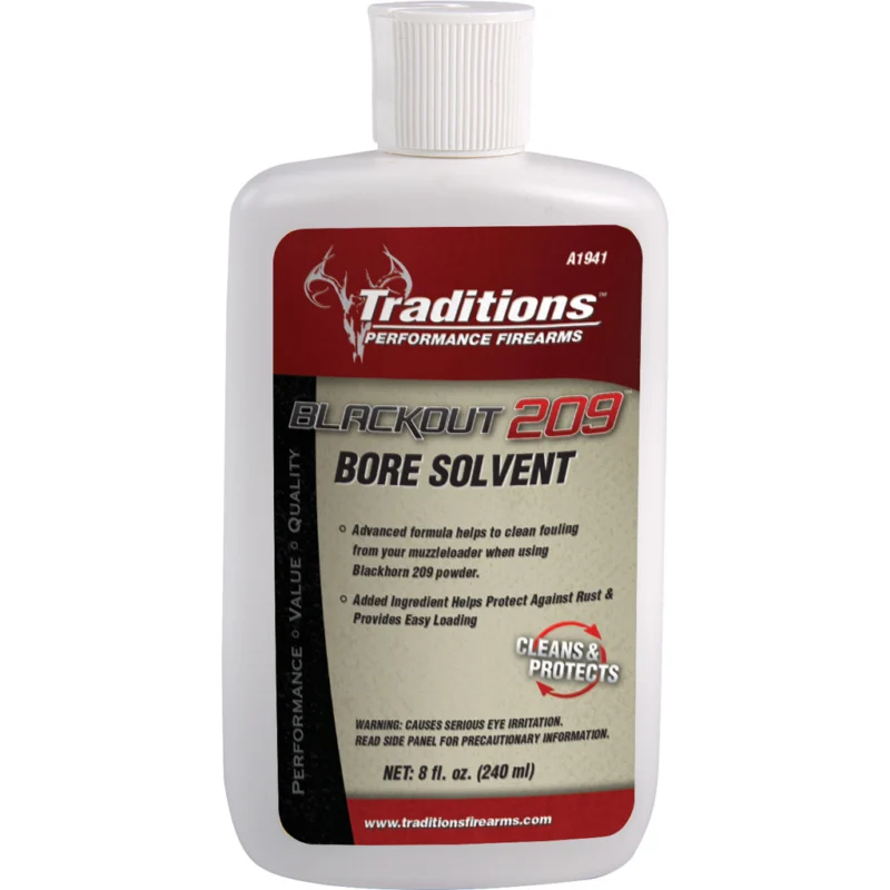 Traditions BlackOut 209 Bore Solvent 8 fl oz plastic squeeze bottle