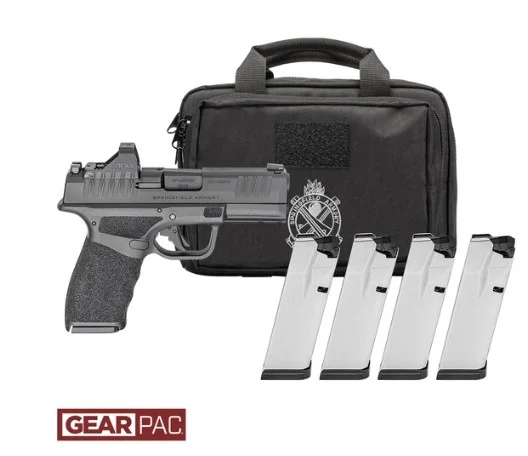 Springfield Armory Hellcat Pro OSP 9mm Gear Pac with Viridian RFX11 and four 10-round magazines