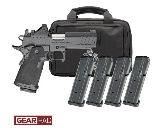 Springfield Armory 1911 DS Prodigy 9mm 4.25 inch Gear Pac with Viridian RFX11 and four magazines