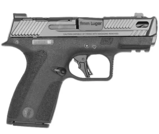 Smith & Wesson M&P 9 Shield X Carry Comp 3.6 inch 9mm pistol, black, optic-ready