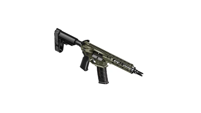 Radian Weapons Model 1 .300 Blackout 9-inch pistol in OD Green, right-side view
