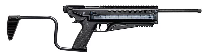 Kel-Tec R50 5.7x28mm rifle in black with folding stock