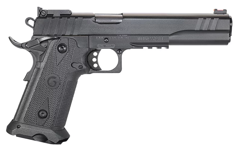EAA Witness 2311 Hunter 10mm 6in black pistol side view