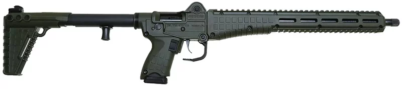 KelTec SUB2000 Gen3 9mm folding carbine with green folding stock