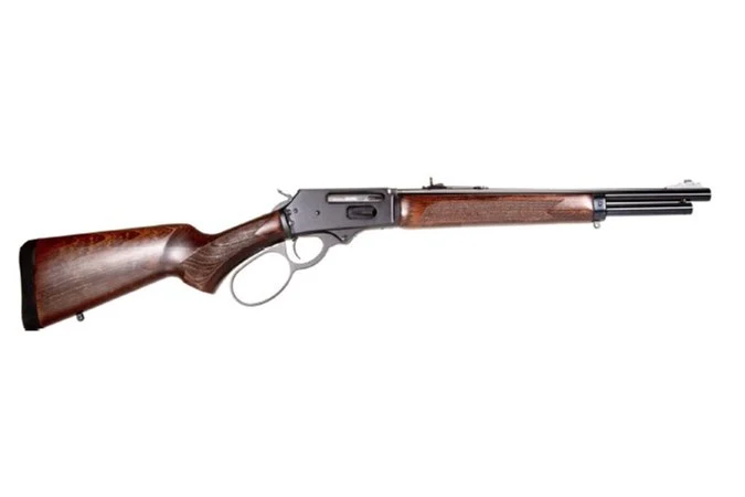 Rossi R95 Trapper .45 Long Colt 16.5in lever-action rifle, black receiver, hardwood stock
