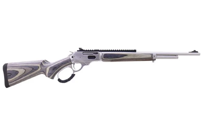 Rossi R95 .357 Mag stainless lever-action rifle with laminated stock and threaded barrel