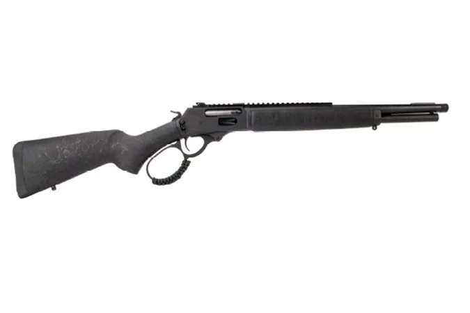 Rossi R95 Triple Black .444 Marlin 16.5in threaded lever-action rifle, 5-round capacity, hardwood stock
