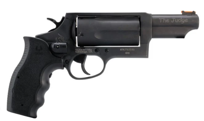 Taurus Judge revolver .45 Colt/.410 with Viridian laser grip, black finish, 5-round cylinder