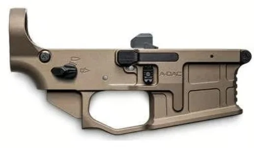 Radian Weapons A-DAC 15 lower receiver in brown Cerakote, billet 7075-T6 aluminum