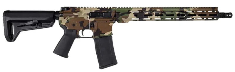 Shark Coast Tactical M81 Woodland AR-15 5.56 16in with 15in M-LOK handguard