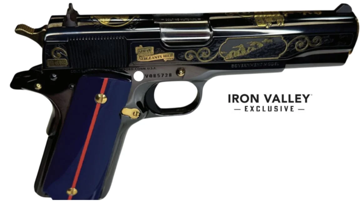 Colt 1911 GI Classic .45 ACP 5in 7rd high polished blued with blue and red grips