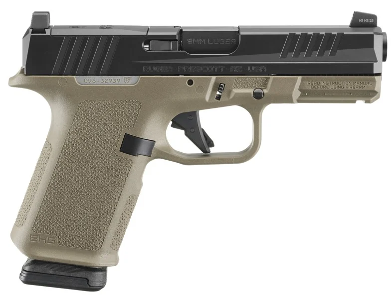 Ruger RXM 9mm 4-inch FDE with Magpul Enhanced Handgun Grip and optic-ready slide