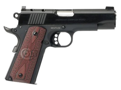 Colt Lightweight Commander 9mm 4.25-inch pistol, blue anodized aluminum frame, blued optic-ready slide, Black Cherry G10 grip