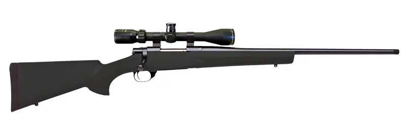 Howa M1500 GamePro Gen2 6.5 Creedmoor 22-inch threaded barrel Hogue stock with scope