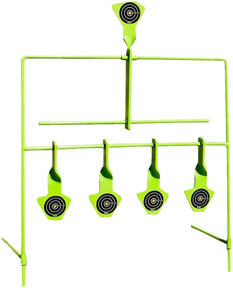 SME SMEST22RES hands-free resetting steel target system with five black and green plates
