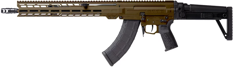 CMMG DISSENT MK47 7.62x39 16.1in Cerakote Midnight Bronze folding stock