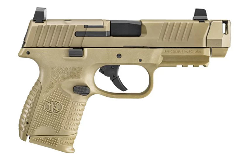 FN 509C MRD compensated compact 9mm pistol Flat Dark Earth 4.02 in barrel