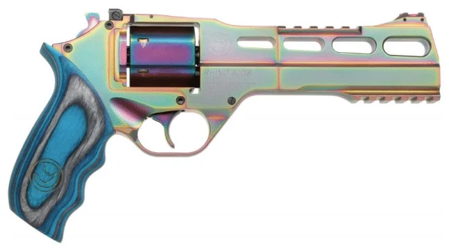 Chiappa Rhino 60DS revolver .357 Mag 6-inch Nebula finish blue laminate grips