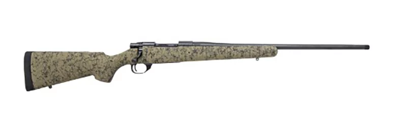 Howa M1500 HS Precision 24-inch 7mm PRC rifle in green and black with threaded barrel