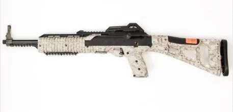 Hi-Point 995TS Money 9mm carbine with $100 bill patterned stock