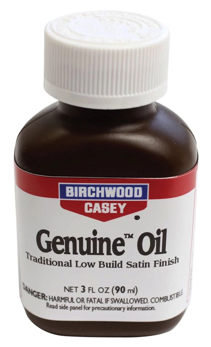 Birchwood Casey Genuine Oil Stock Finish 3 oz bottle for wooden gun stocks