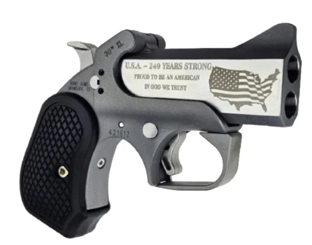 Bond Arms 30TH XL Rowdy Derringer .45 Colt/.410 3-inch stainless with black B6 grips