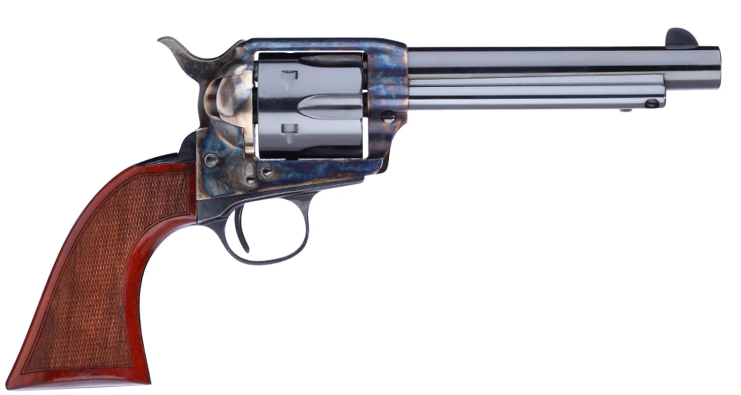 Taylors and Company 1873 Cattleman Gunfighter .357 Magnum revolver, 5.50 in blued barrel, case-hardened frame