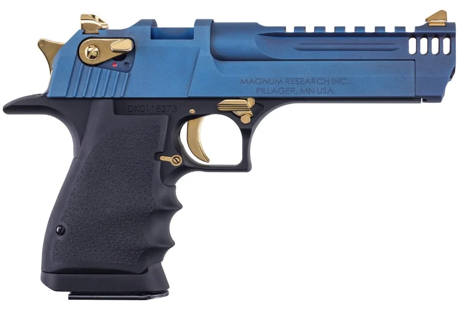 Magnum Research Desert Eagle L5 .50 AE 5" with carbo blue slide and black alloy frame