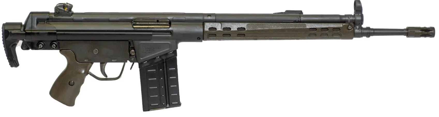 Century Arms CA-3 RI5601A-X .308 Win 18-inch semi-auto rifle with mixed black and OD green furniture