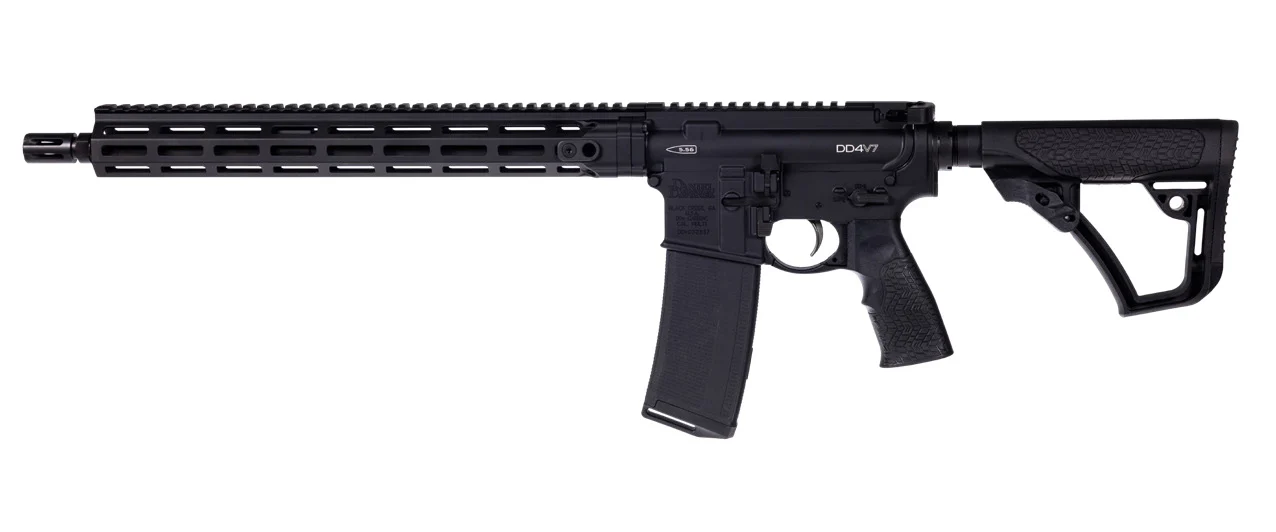 Daniel Defense DD4 V7 5.56 NATO 16 inch M-LOK rifle in black