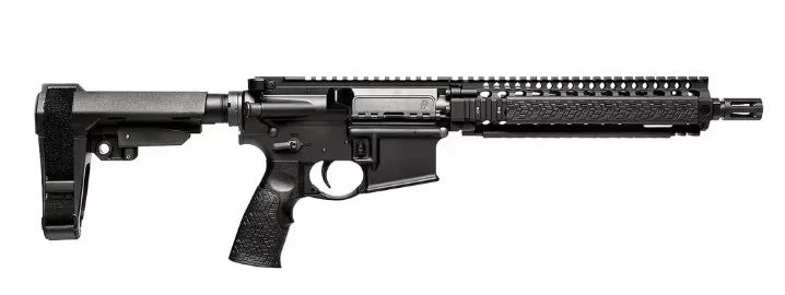 Daniel Defense MK18 pistol 5.56 10.3-inch TB with SBA3 brace and RIS II handguard in black