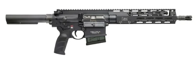 Heckler & Koch MR762 A4 7.62x51mm pistol with 13-inch threaded barrel, black finish