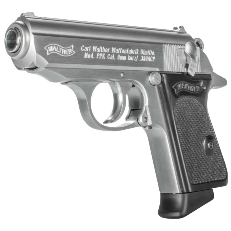 Walther Arms PPK 380 ACP Pistol - 6+1 Rounds | 3.3" Barrel | Stainless/Silver | 3-Dot Sights - Image 2