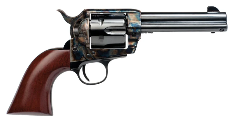 Cimarron PP410 Frontier Pre-War 45 Colt 6-shot revolver with 4.75 in blued barrel and walnut grips
