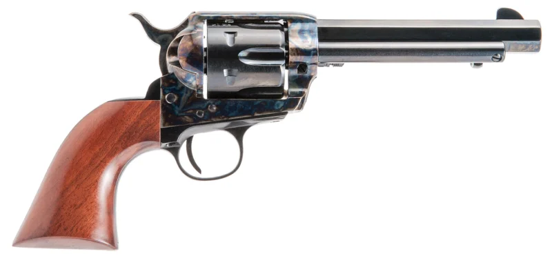 Cimarron El Malo .45 Long Colt revolver with 5.50 in blued octagon barrel and color case hardened frame