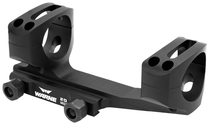 Warne LR-SKEL 34mm 20 MOA skeletonized scope mount and rings in black