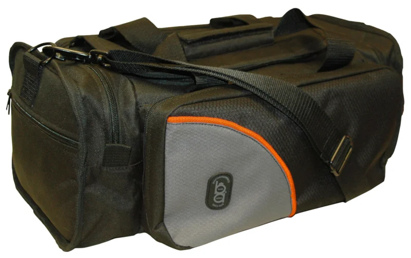 Bob Allen Club Series range bag, ripstop nylon, padded interior pockets, holds two handguns