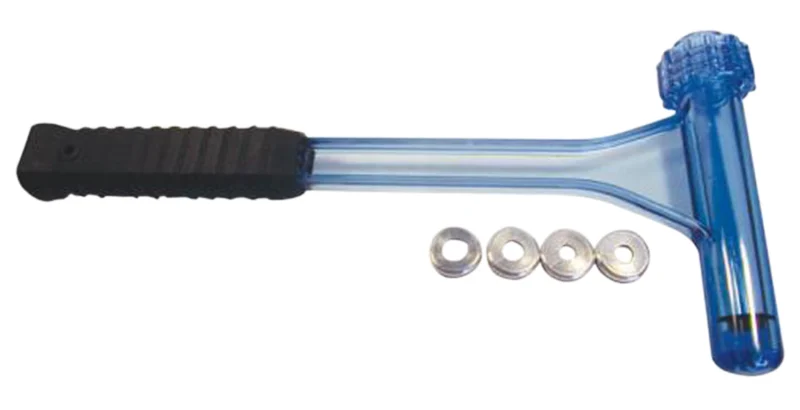Berry's Bullet Puller with Collets, plastic hammer-style puller, rubber grip, 4 collets, multi-caliber