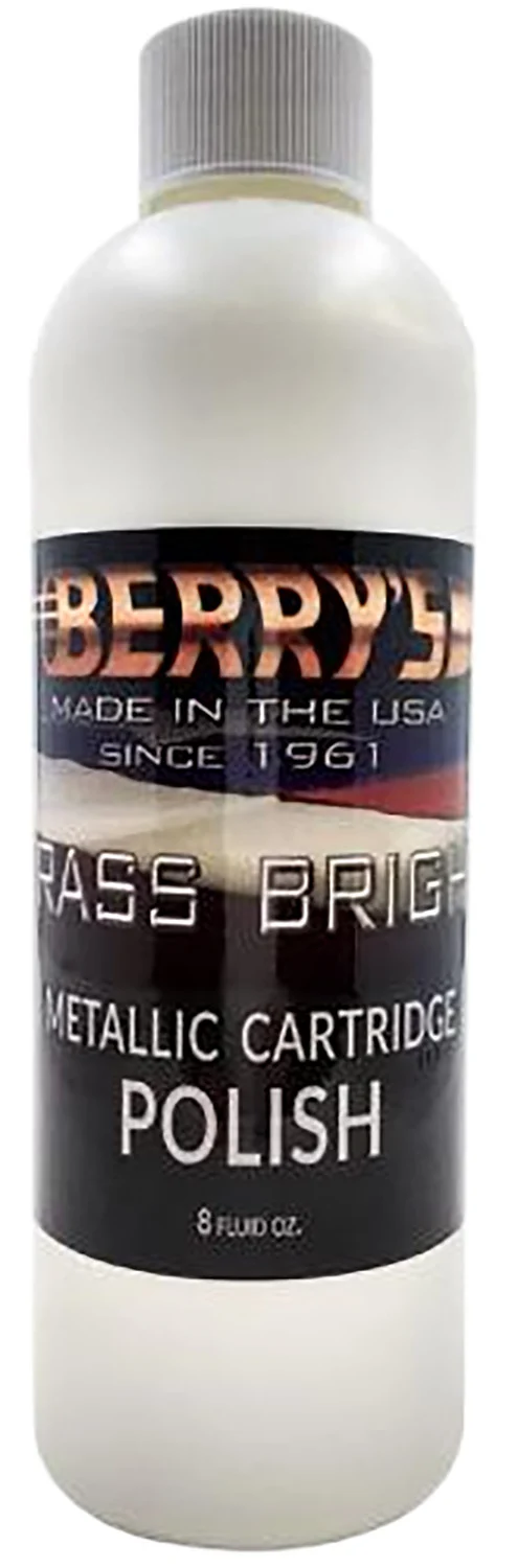 Berry's Brass Bright Polish 8 oz bottle - ammonia-free tumbler polish