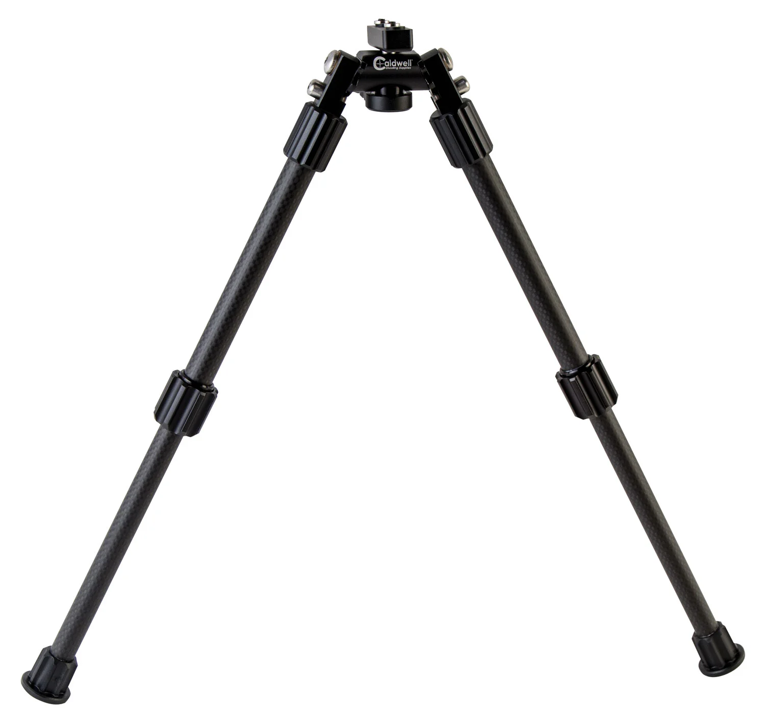 Caldwell Accumax Premium Bipod 9-13 in carbon fiber legs with M-LOK and KeyMod adapters, black